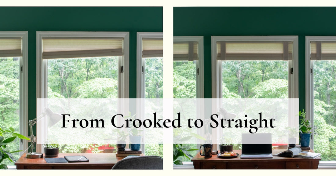 From Crooked to Straight: Window Shade Makeover